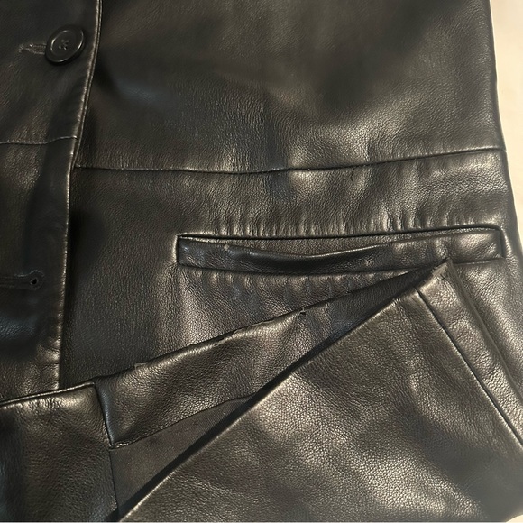 Abercrombie & Fitch Vegan Leather Blazer Sz XSP - Picture 7 of 10